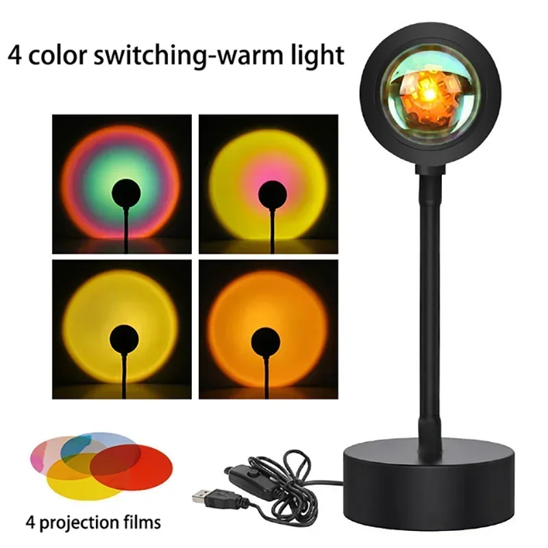 Lampe Projecteur LED 16 Couleurs — Télécommande & Rotation 360°